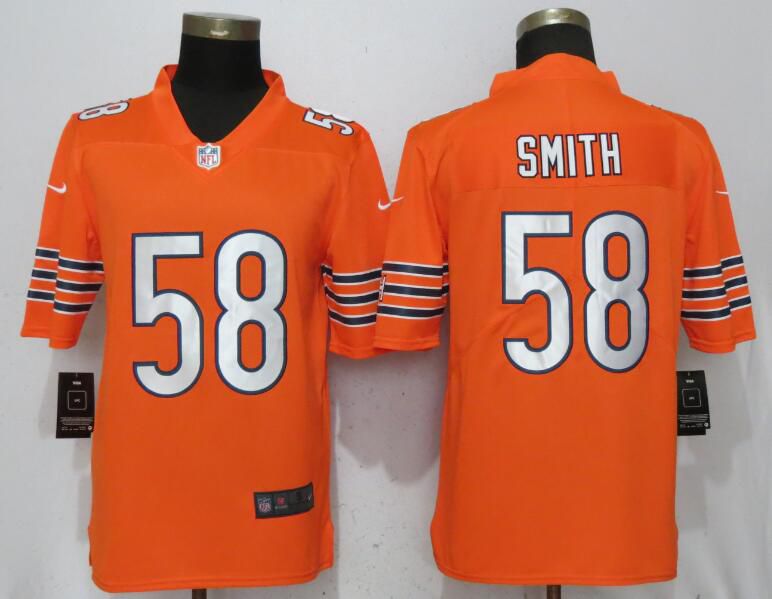 Men Chicago Bears #58 Smith Orange Vapor Untouchable Player Nike Limited NFL Jerseys->kansas city chiefs->NFL Jersey